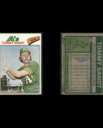 Oakland Athletics 1977 Topps Baseball 29-Card Lot Topps VG