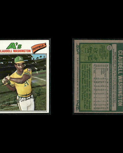 Oakland Athletics 1977 Topps Baseball 29-Card Lot Topps VG