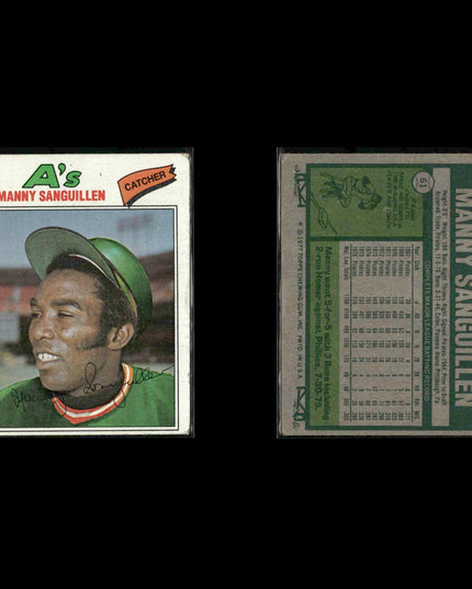 Oakland Athletics 1977 Topps Baseball 29-Card Lot Topps VG