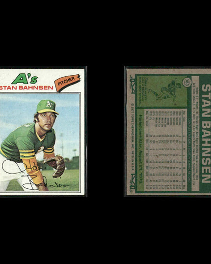 Oakland Athletics 1977 Topps Baseball 29-Card Lot Topps VG