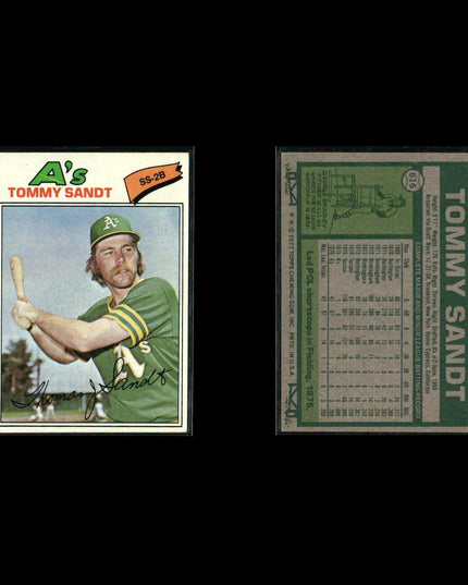 Oakland Athletics 1977 Topps Baseball 29-Card Lot Topps VG