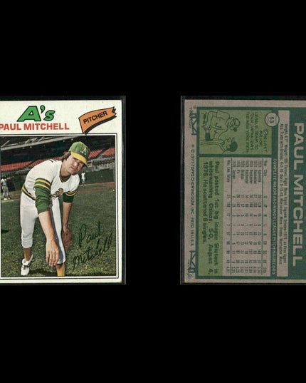 Oakland Athletics 1977 Topps Baseball 29-Card Lot Topps VG