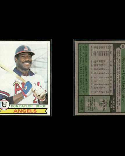 California Angels 1979 Topps Baseball 40-Card Lot Topps VG