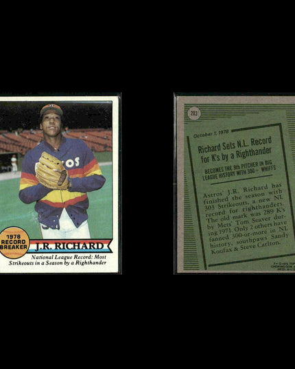 Houston Astros 1979 Topps Baseball 53-Card Lot Topps VG