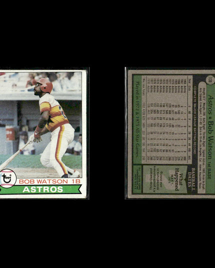 Houston Astros 1979 Topps Baseball 53-Card Lot Topps VG