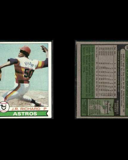 Houston Astros 1979 Topps Baseball 53-Card Lot Topps VG