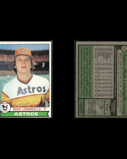 Houston Astros 1979 Topps Baseball 53-Card Lot Topps VG