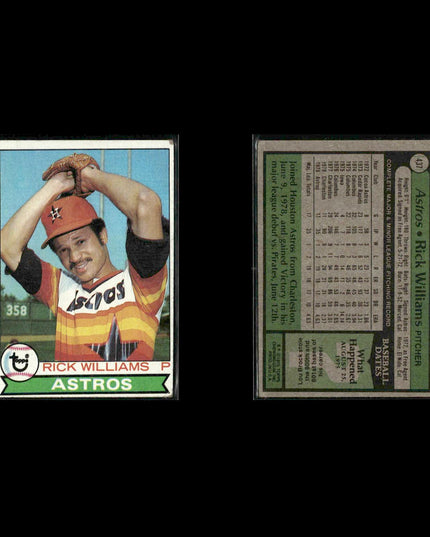 Houston Astros 1979 Topps Baseball 53-Card Lot Topps VG