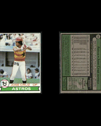 Houston Astros 1979 Topps Baseball 53-Card Lot Topps VG