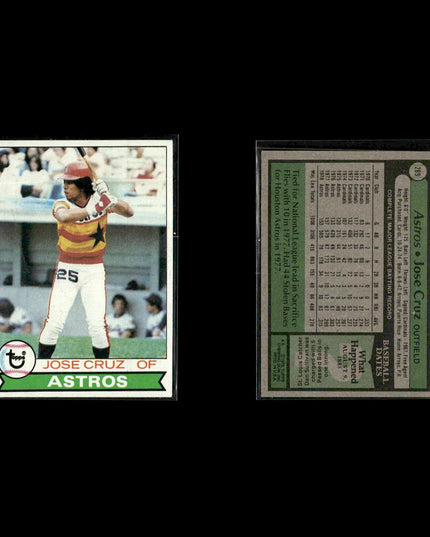 Houston Astros 1979 Topps Baseball 53-Card Lot Topps VG