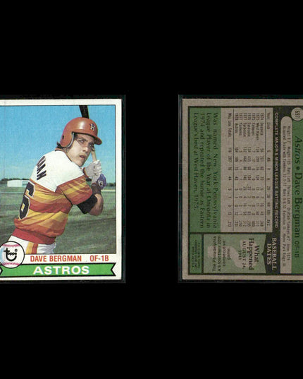 Houston Astros 1979 Topps Baseball 53-Card Lot Topps VG