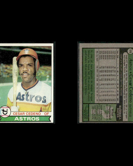 Houston Astros 1979 Topps Baseball 53-Card Lot Topps VG