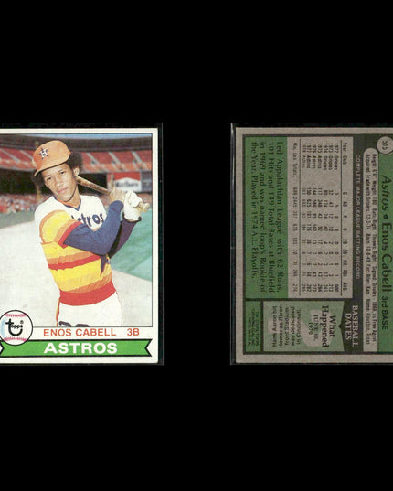 Houston Astros 1979 Topps Baseball 53-Card Lot Topps VG