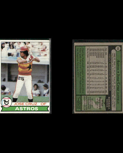 Houston Astros 1979 Topps Baseball 53-Card Lot Topps VG
