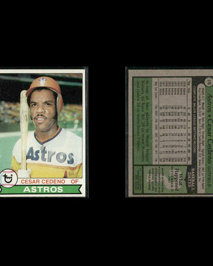 Houston Astros 1979 Topps Baseball 53-Card Lot Topps VG