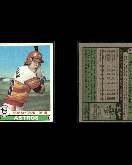 Houston Astros 1979 Topps Baseball 53-Card Lot Topps VG