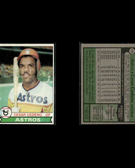 Houston Astros 1979 Topps Baseball 53-Card Lot Topps VG