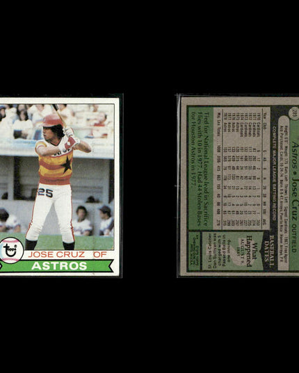Houston Astros 1979 Topps Baseball 53-Card Lot Topps VG