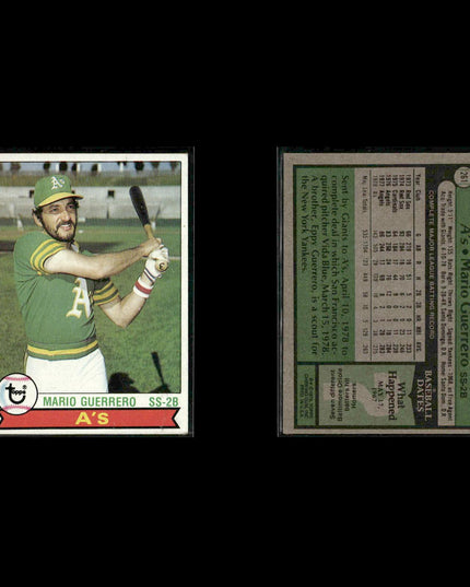 Oakland Athletics 1979 Topps Baseball 38-Card Lot Topps VG