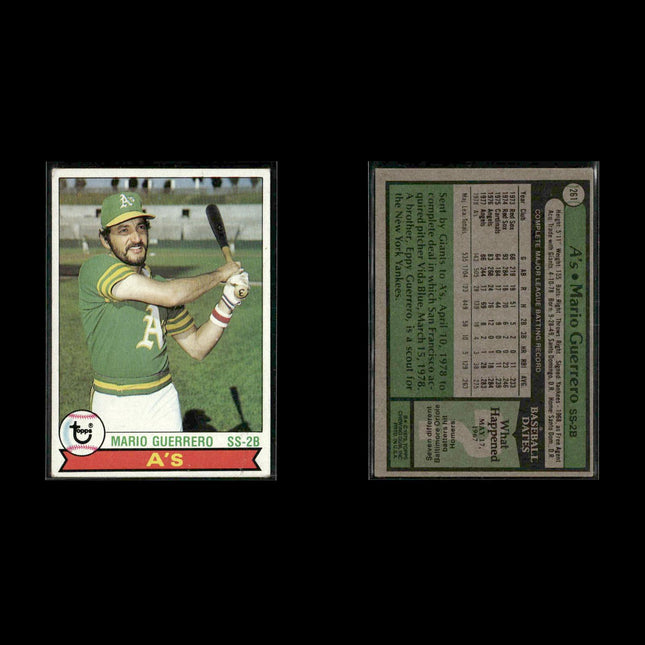 Oakland Athletics 1979 Topps Baseball 38-Card Lot Topps VG
