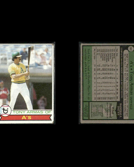 Oakland Athletics 1979 Topps Baseball 38-Card Lot Topps VG