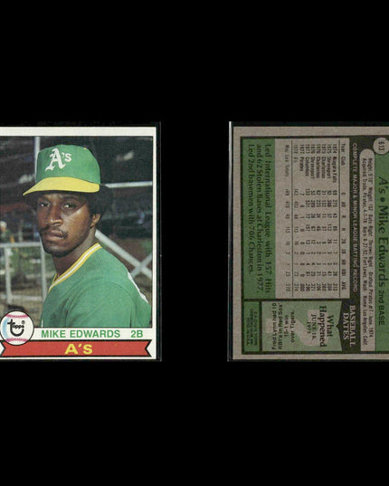 Oakland Athletics 1979 Topps Baseball 38-Card Lot Topps VG