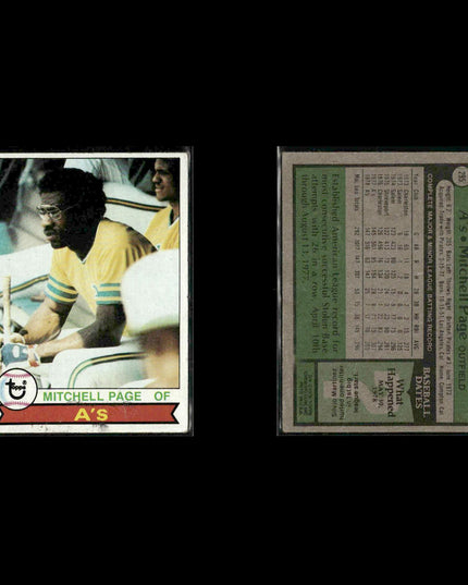 Oakland Athletics 1979 Topps Baseball 38-Card Lot Topps VG