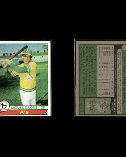 Oakland Athletics 1979 Topps Baseball 38-Card Lot Topps VG