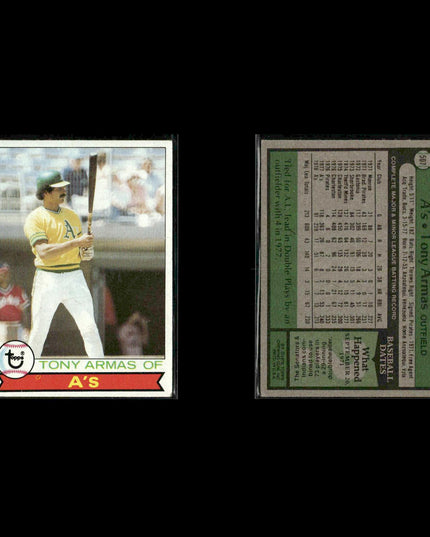 Oakland Athletics 1979 Topps Baseball 38-Card Lot Topps VG