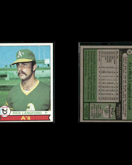 Oakland Athletics 1979 Topps Baseball 38-Card Lot Topps VG