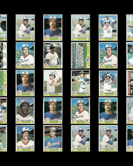 Atlanta Braves 1979 Topps Baseball 30-Card Lot Topps VG