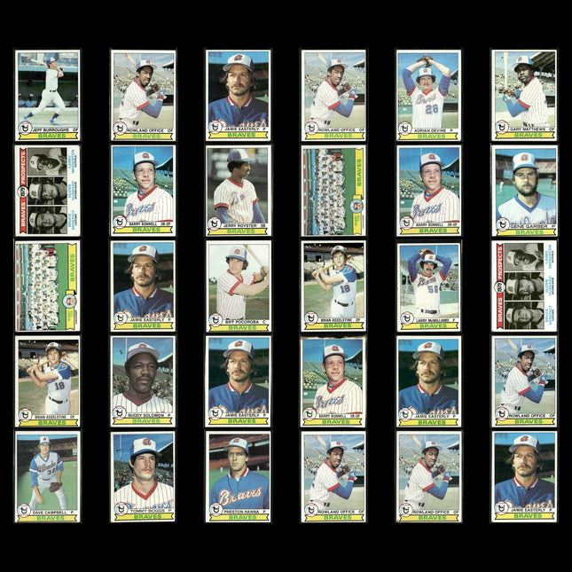 Atlanta Braves 1979 Topps Baseball 30-Card Lot Topps VG