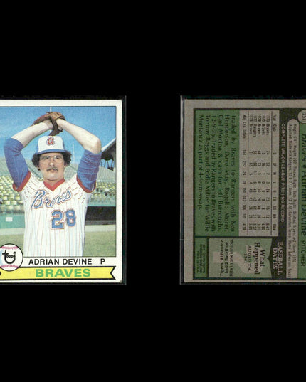 Atlanta Braves 1979 Topps Baseball 30-Card Lot Topps VG