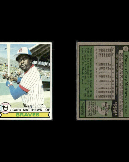 Atlanta Braves 1979 Topps Baseball 30-Card Lot Topps VG
