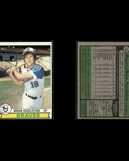 Atlanta Braves 1979 Topps Baseball 30-Card Lot Topps VG