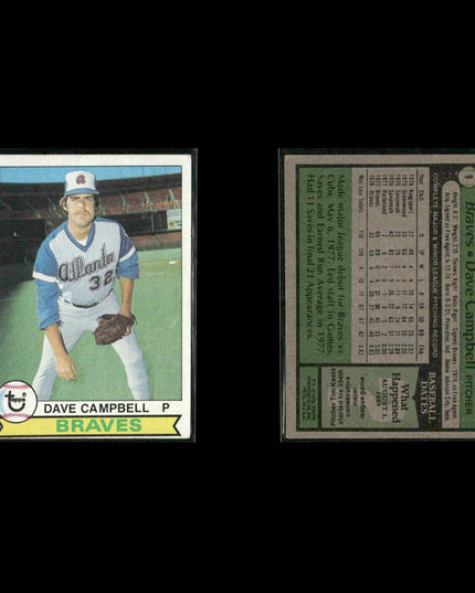 Atlanta Braves 1979 Topps Baseball 30-Card Lot Topps VG