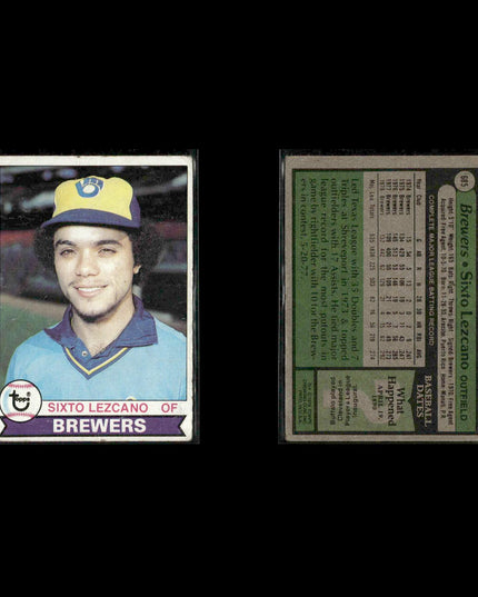 Milwaukee Brewers 1979 Topps Baseball 38-Card Lot Topps VG