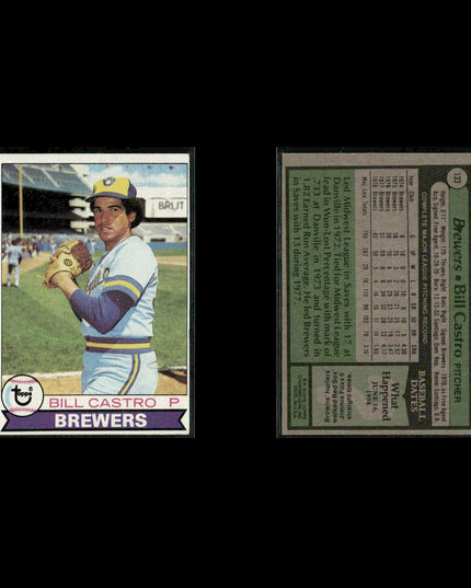 Milwaukee Brewers 1979 Topps Baseball 38-Card Lot Topps VG