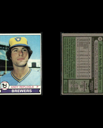 Milwaukee Brewers 1979 Topps Baseball 38-Card Lot Topps VG