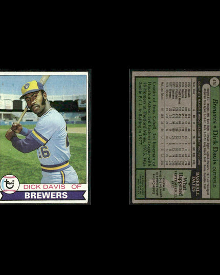 Milwaukee Brewers 1979 Topps Baseball 38-Card Lot Topps VG