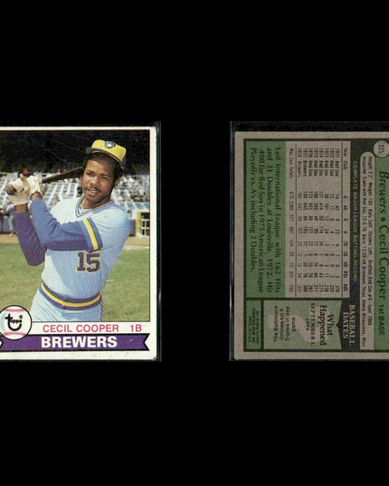 Milwaukee Brewers 1979 Topps Baseball 38-Card Lot Topps VG