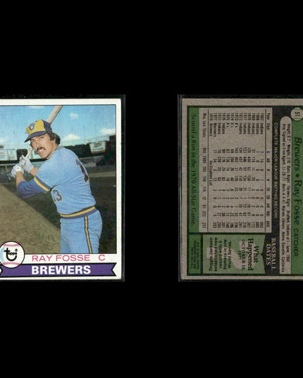 Milwaukee Brewers 1979 Topps Baseball 38-Card Lot Topps VG