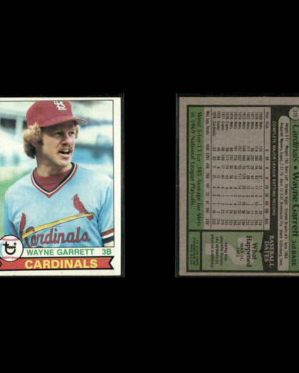 St. Louis Cardinals 1979 Topps Baseball 33-Card Lot Topps VG
