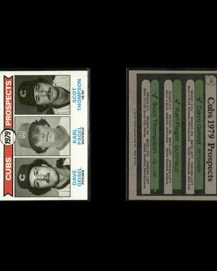 Chicago Cubs 1979 Topps Baseball 26-Card Lot Topps VG