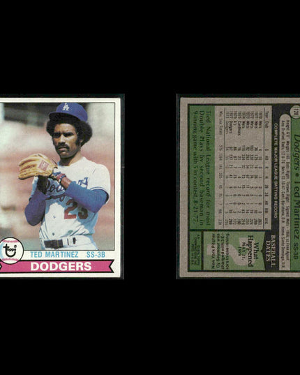 Los Angeles Dodgers 1979 Topps Baseball 20-Card Lot Topps VG