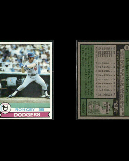 Los Angeles Dodgers 1979 Topps Baseball 20-Card Lot Topps VG