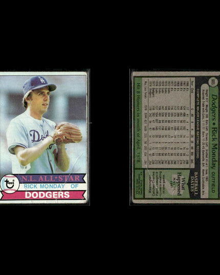Los Angeles Dodgers 1979 Topps Baseball 20-Card Lot Topps VG