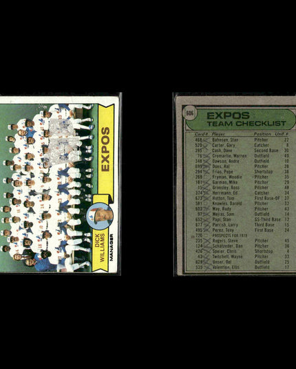 Montreal Expos 1979 Topps Baseball 42-Card Lot Topps VG