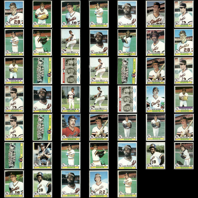 San Francisco Giants 1979 Topps Baseball 47-Card Lot Topps VG