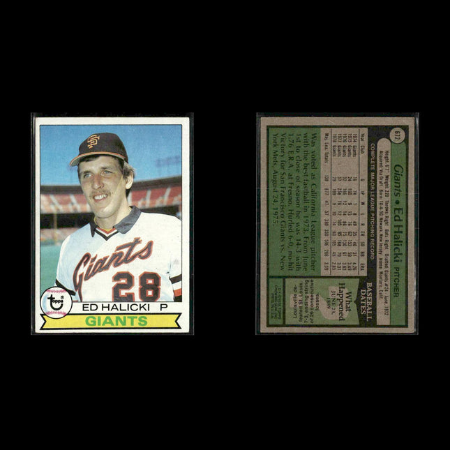 San Francisco Giants 1979 Topps Baseball 47-Card Lot Topps VG